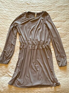 Beige cotton dress